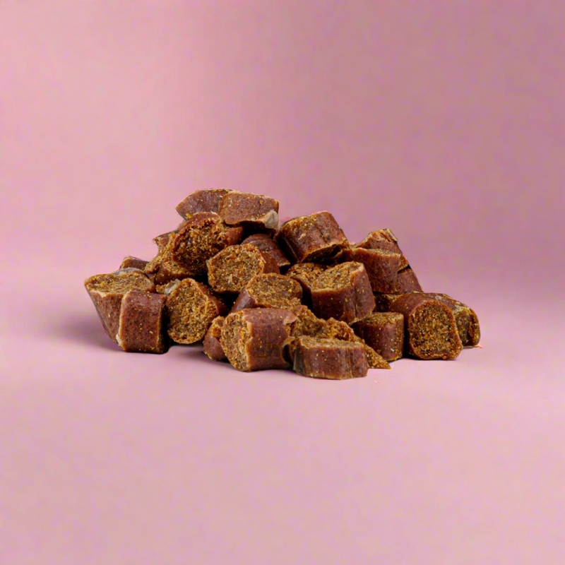 Small 3 bird roast nibbles for dogs, laid flat
