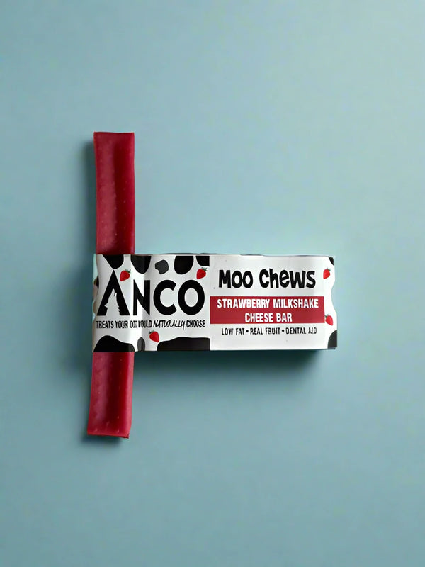 A medium pink strawberry flavoured yak milk cheese bar, laid flat