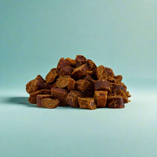 Small rabbit nibbles for dogs, laid flat