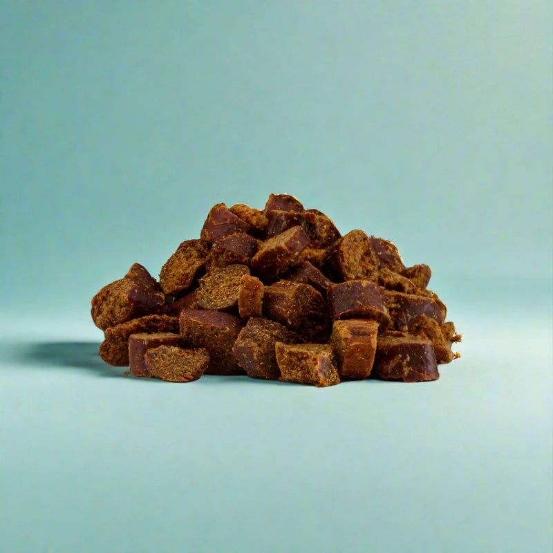 Small rabbit nibbles for dogs, laid flat